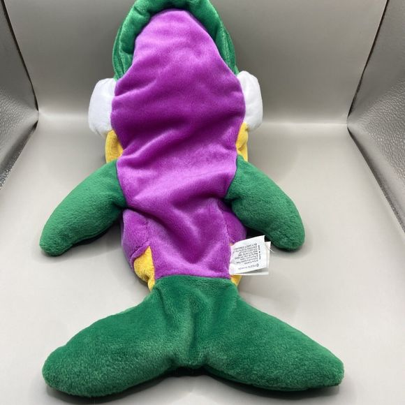 Fiesta Bean Bag Plush Toy ~  "GUS" 17 inch Big Eye Fish ~ Green Purple Yellow - Picture 5 of 9
